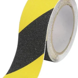 Bandă adezivă antiderapantă (L x l) 9 m x 50 mm negru, galben Toolcraft ANST509M-YB Reducere extra