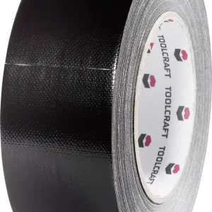 Reducere extra Bandă adezivă din material textil (L x l) 40 m x 48 mm negru TOOLCRAFT 54B48L40SC