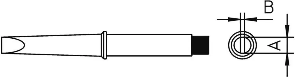 Vârf de lipit 1,6 mm, formă de daltă, drept, max. 425 °C, Weller 4CT5A8-1 Mai ieftin