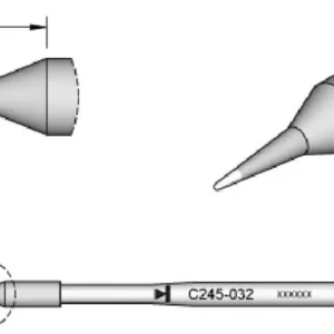 Cel mai bun preț Vârf de lipit formă rotundă, dreaptă 0.4 mm JBC Tools C245032