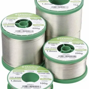 Aliaj de lipit fără plumb Sn95,5Ag3,8Cu0,7 REL0 1000 g 1 mm Stannol Ecology TS Promoție