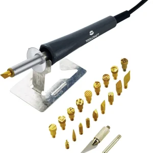 Reducere Set aparat de pirogravură 230 V 30 W max. 580 °C Toolcraft MD-30WB