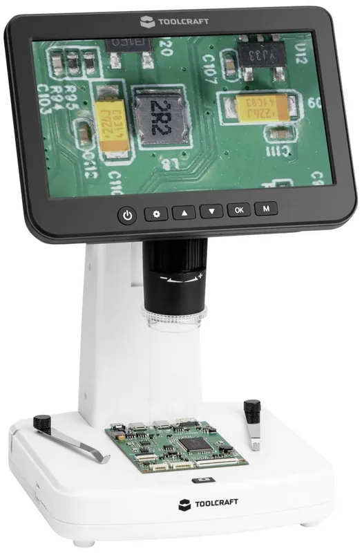Cel mai vândut TOOLCRAFT TO-9407067 Microscop digital 300x cu polarizator LCD de 17,8 cm (7 inchi)