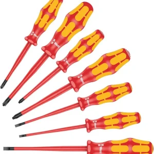 Ofertă de sezon Set șurubelnițe VDE profil drept, în cruce PH, Pozidriv 7 piese Wera 160iSS/7