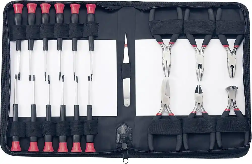 Ieftin Set șurubelnițe și clești pentru electronică 19 piese Basetech