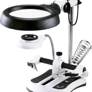 Lampă led cu lupă și cleme crocodil Toolcraft TO-7427316 Cumpărături sigure