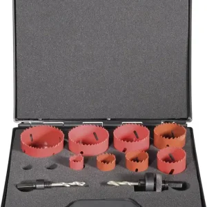 Set carote oţel rapid, bimetal, 10 buc., Ø 22/29/35/44/51/57/64/68 mm Livrare expres