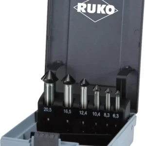 Cel mai vândut Set zencuitoare HSS 6.3 mm, 8.3 mm, 10.4 mm, 12.4 mm, 16.5 mm, 20.5 mm RUKO 102790EPRO