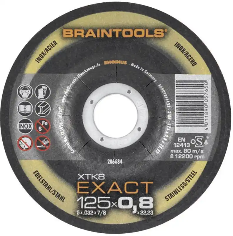 Disc de tăiere 125 mm 22.23 mm Rhodius XTK 8 206684 Calitate înaltă