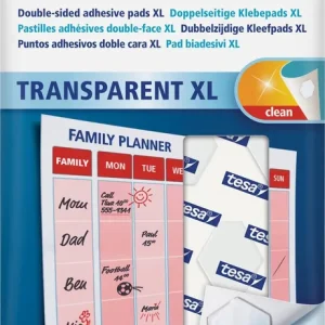 Cel mai vândut Pastile dublu adezive XL transparent 36 buc. tesa TACK 59404-00000-00