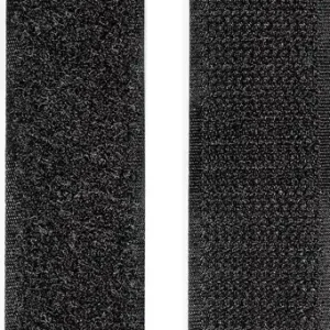 TOOLCRAFT KL25X2000C Bandă velcro pentru lipire parte cu cârlige și parte cu bucle (L x l) 2 m x 25 mm negru Chilipir