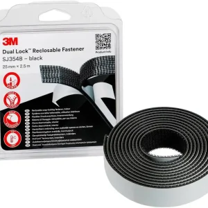 Ultima șansă Bandă velcro (L x l) 2.5 m x 25 mm negru 3M Dual Lock SJ3540/IPS