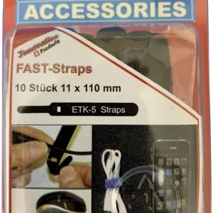 Benzi velcro pentru prindere cabluri 11x110 mm, negre Chilipir