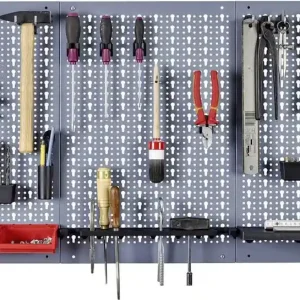 Promoție Panou perforat de perete din tablă de oțel 3 piese (l x î) 120 cm x 60 cm Küpper 70100