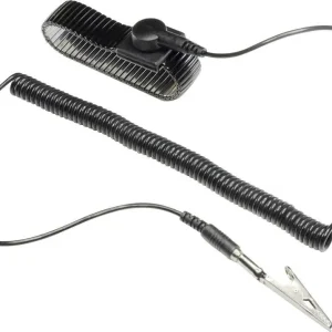 Brățară ESD cu cablu împământare, capsă 4 mm și clemă crocodil Tru Components WristME-SET-4-305-K Promoție