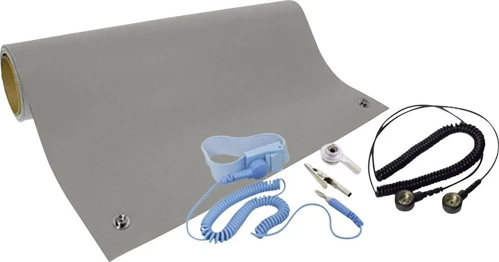 Comandă acum Set suprafață de lucru cu protecție ESD gri (L x l) 1200 mm x 600 mm Quadrios 1903EC006