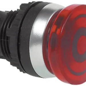 Ultima șansă Buton ciupercă inel frontal plastic, cromat roşu BACO L21AL10