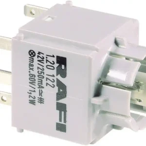 Element de contact cu soclu bec 1 NC, 1 NO, cu revenire, 250 V, RAFI 1.20122.001 Preț redus