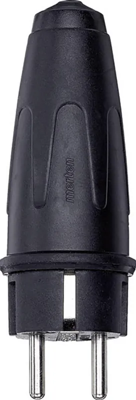 Ştecăr din cauciuc cu împământare 250 V negru IP44 Schneider Electric 122051 Cel mai vândut