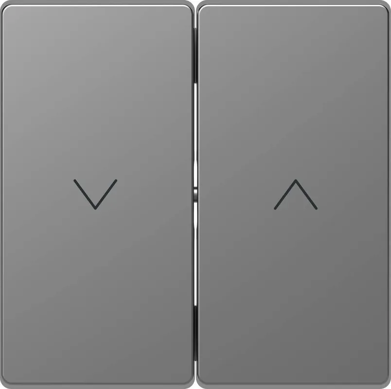 Cel mai bun preț Capac actuator jaluzele dublu culoare inox Merten System Design MEG3855-6036