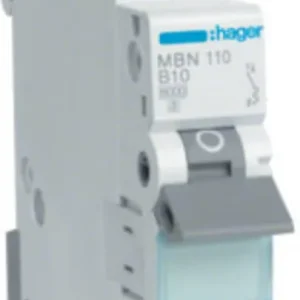 Plată securizată întrerupător automat monopolar 10 A Hager MBN110