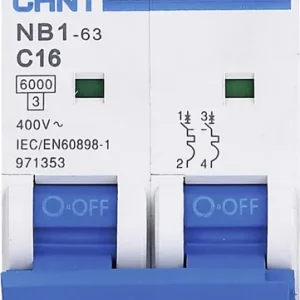 Siguranță automată 2 poli 16 A 240 V, 415 V 6 kA Chint 179658 NB1L Nu rata