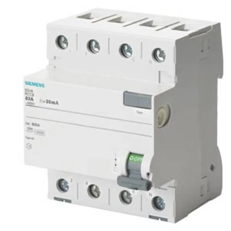 Promoție întrerupător diferenţial tetrapolar 63 A 0.03 A 400 V Siemens 5SV4346-0