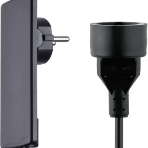 Cablu prelungitor cu ştecher plat Schulte, 1,5 m, negru Preț promoțional