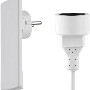 Cablu prelungitor cu ştecher plat Schulte, 1,5 m, alb Transport gratuit