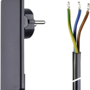 Cordon electric cu ştecher plat Schulte, 1,5 m, negru Preț promoțional