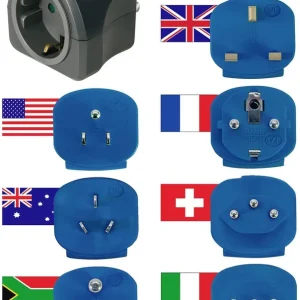 Set 7 adaptoare pentru călătorii, Brennenstuhl Preț redus