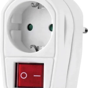 Priză intermediară cu întrerupător, alb, Renkforce Preț mic