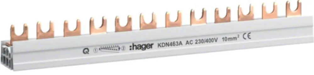 Cel mai vândut Șină de fază 4 poli 63 A Hager KDN463A