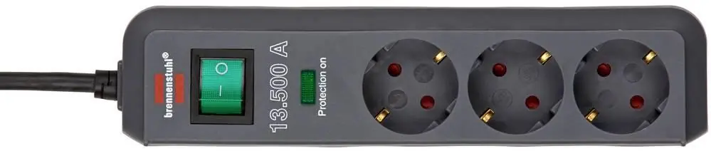 Cel mai bun preț Prelungitor cu protecție la supratensiune 3 prize 1.50 m negru Brennenstuhl 1158810315