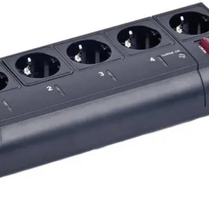 Expediere rapidă Prelungitor cu protecţie la supratensiune programabil 6 prize negru Gembird EG-PMS2
