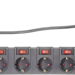 Prelungitor cu protecție la supratensiune și întrerupătoare individuale 6 prize 2 mufe USB negru Renkforce RF-3313344 Cumpără online