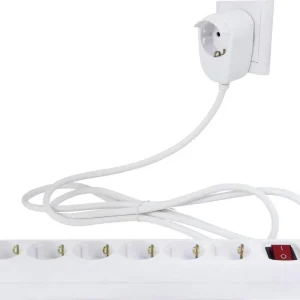 Ofertă exclusivă Prelungitor cu 6 prize și întrerupător REV 0012692114, alb