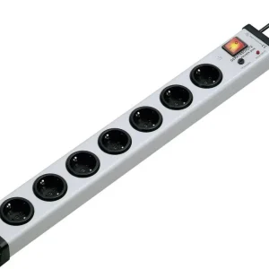 Disponibil imediat Prelungitor cu protecție la supratensiune 7 prize Ehmann 0206x00072301, 1.50 m, gri