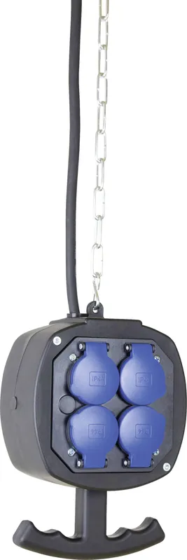 Prelungitor suspendat cu 4 prize, IP44, negru, AS Schwabe ES2 „Zugspitze" Ofertă de sezon