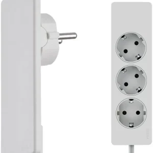Prelungitor cu 3 prize EVOline 151000156300, 1.50 m, alb Chilipir