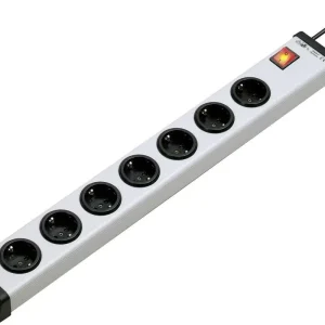 Prelungitor cu întrerupător 7 prize Ehmann 0201x01074301, 1.50 m, gri-negru Preferatul clienților