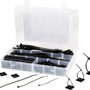 Ofertă specială Set coliere pentru cabluri Tru Components EPR-350UV 190 mm negru