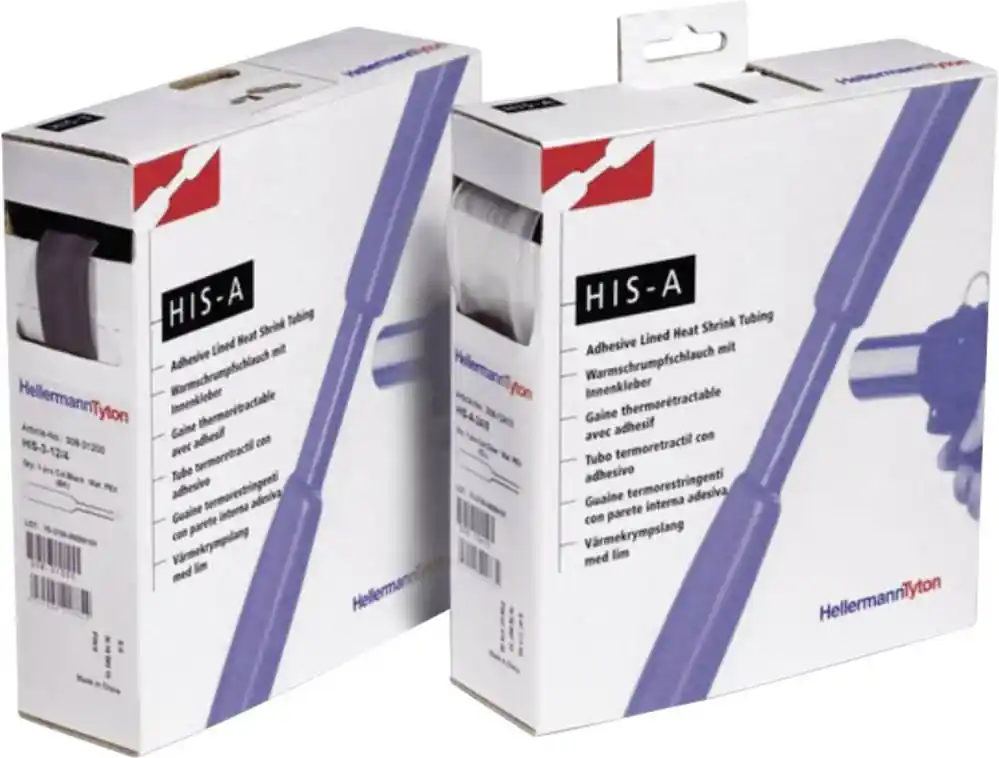 Discount Tub termocontractabil cu adeziv 3:1, 12 mm, negru, 5 m, HellermannTyton HISA-12/4-PEX-BK H&B
