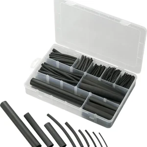 Doar azi Set tuburi termocontractabile 2:1;3:1;4:1;6:1, negru, 1 set, Tru Components HST-302S