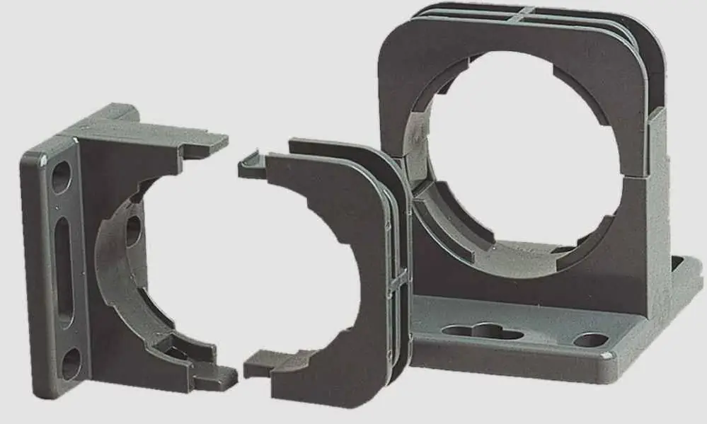 Cumpărături sigure Suport USH pentru tub de protecție negru Helukabel 93507