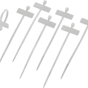 Retur ușor Colier cablu cu port-etichetă zonă de etichetare 25 x 9 mm natur 100 buc. Tru Components