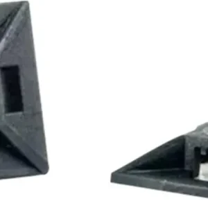 Soclu de fixare coliere cablu WKK 838, înşurubare, autoadeziv, stabilizat UV, negru Transport gratuit