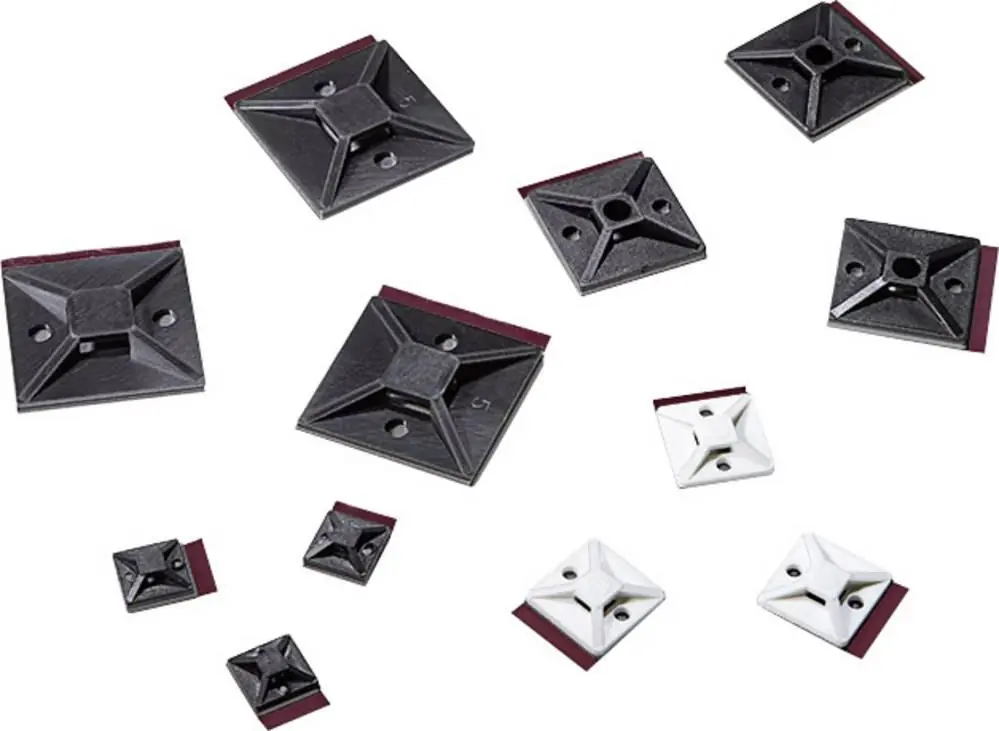 Preț mic Soclu de fixare coliere cabluri autoadeziv alb HellermannTyton 151-01558 MB3APT-I-PA66-WH