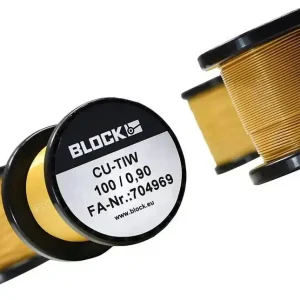 Expediere rapidă Sârmă de cupru emailată Ø exterior 0.60 mm 32.2 m 0.10 kg Block CU-TIW 100/0,60