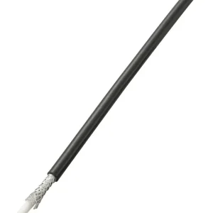 Retur ușor Cablu coaxial RG58 diametru exterior 5 mm 75 Ω 52 dB negru 100 m Tru Components 1567202